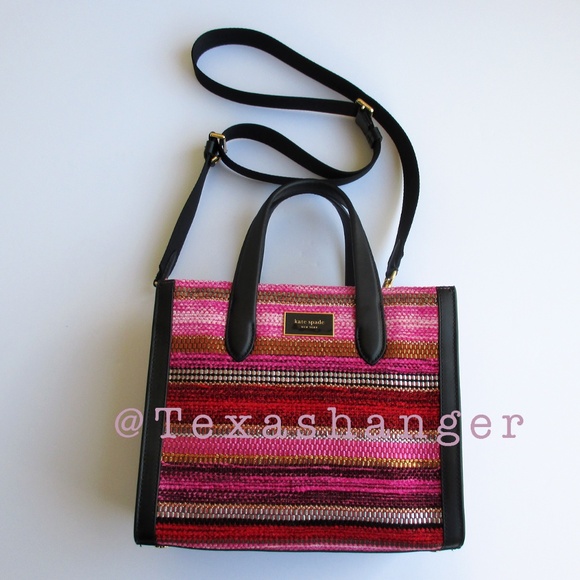 NWT Kate Spade Manhattan Striped Metallic Small Tote - Picture 15 of 16